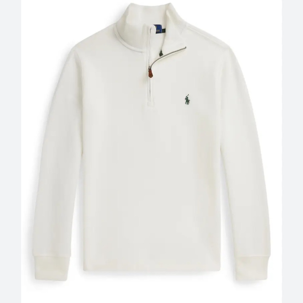 Polo by Ralph Lauren Kid’s Off-White Zip-Up Sweater nwt - Picture 1 of 7